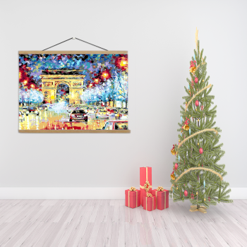 Pangoo, venta al por mayor, arco triunfal personalizado, colgante de pared, calle de Navidad, enmarcado, pintura DIY por conjunto de números