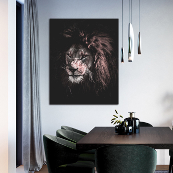 Canvas Posters Home Decor Art Mane Savannah Lion Paintings For Living Room Posters Prints Abstract Animal Photo Cuadros