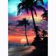 Custom Canvas Wall Art 5D Diy Crystal Homfun Diamond Painting Set Beach Sunset Diamond Paint by number for Amazon