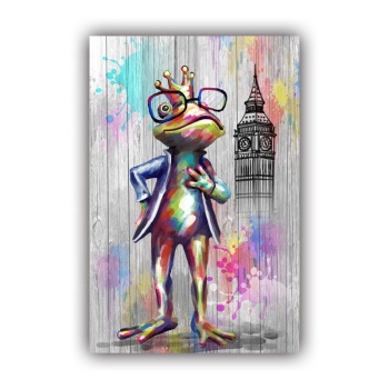 New products wholesale wall art custom frog king photo picture prints original products animal canvas painting