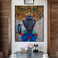 Черная королева Мэдден идеальный домашний декор портрет абстрактная картина маслом украшение стены спрей живопись
