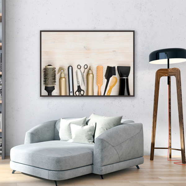 Modern Art Hair Salon Still Life Canvas Print Painting, Living Room Decoration Painting, Canvas Decoration Wall Painting