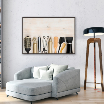 Modern Art Hair Salon Still Life Canvas Print Painting, Living Room Decoration Painting, Canvas Decoration Wall Painting