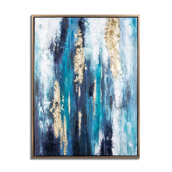 Handmade Modern Decoration Acrylic Textured Abstract Canvas Painting Gold Foil Art Decor Handmade Oil Painting