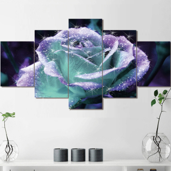 5PCS/Set Flower Art Print Canvas Painting Wall Picture Home Decoration Choose Color And Size No Frame