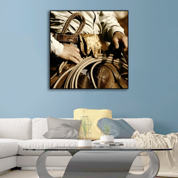 Large canvas modern west cowboy countryside art painting, hotel restaurant decorative digital printed wall art painting decor