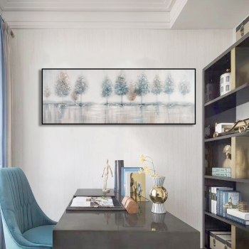 New arrival long size handmade scenic oil painting, home hotel wall decoration oil painting handmade