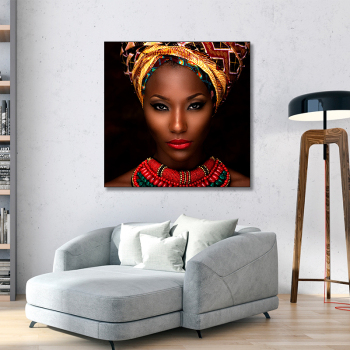 Wholesale Wall Art Custom Design Canvas Painting, Black Women Photo Picture painting wall art