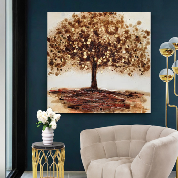 Pintura de arte árboles abstractos pintura al óleo pintada a mano cuadro de arte de pared pintura de árbol de la vida lienzo decoración moderna del hogar