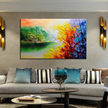 Pintura al óleo de oro de estilo nórdico abstracto sobre lienzo, carteles e impresiones, imágenes artísticas de pared escandinavas para la decoración del hogar de la sala de estar