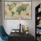 Oil Painting Wall Art Graffiti Multicultural Abstract Figure Vintage World Map Painting Home Decoration Spray Painting