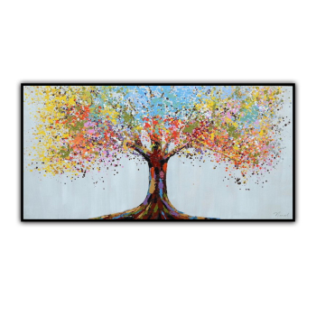 handmade painting Thick texture A colorful tree for room decoration handmade painting Thick texture A colorful tree for room decoration