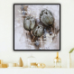 handmade oil painting  Thick texture gray Flowers in bud  home decor  Wall Decoration