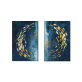 Modern Frameless Deep Sea Fish Printing wall art home decoration 2 living room picture painting