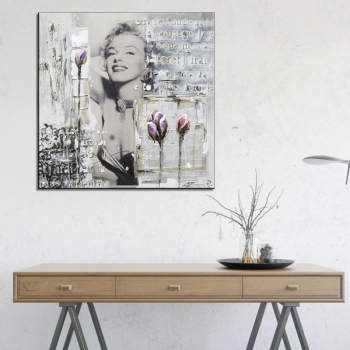 art painting handmade flower and girl painting wall pictures for living room abstract wall art home decor modern wholesale