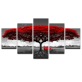 Modern 5 Frameless Canvas Gray Background Red Tree Picture Printing Art Home Decoration 5 Living Room Picture