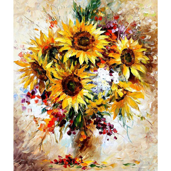 2020 New Amazon Sunflower Diy Digital Acrylic Painting By Numbers Paint By Numbers For Adults Handpainted Oil Painting Gift