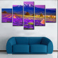 Moderne sans cadre toile neige montagne violet lavande beauté impression mur Art maison peinture à l'huile décoration 5 salon photos