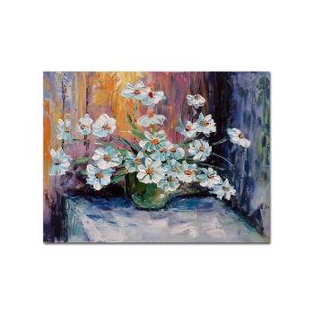 oil painting abstract art acrylic paintings flowers with vase wall decor pictures for living room hall decoration painting
