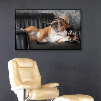 OEM&ODM design pet dog picture living room bedroom wall decorative canvas digital decorative painting