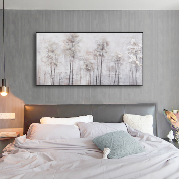 Silver Birch Painting 3D Painting Canvas Wall Art Oil Painting Wall Pictures Hand Painted Wall Art for Living Room