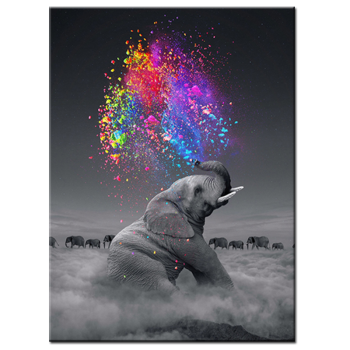 Пользовательские слон Круглый хрусталь Стразы Алмазная картина по номеру Радуга 5D Полная дрель Картина для Amazon