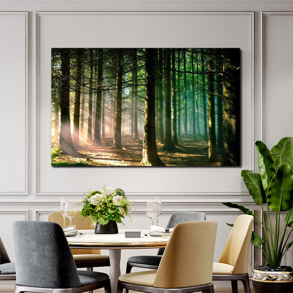 Home decoration spring scenic tree design printed painting, trendy style high definition canvas wall painting