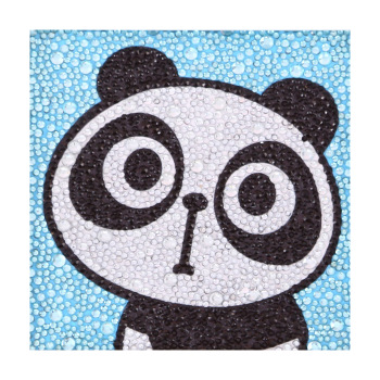 Benutzerdefinierte Panda-Diamant-Malerei, gerahmt, handgefertigt, DIY, pädagogisches Spielzeug, runde Kristall-Strasssteine, 5D-Vollbohrer, Diamant-Malerei