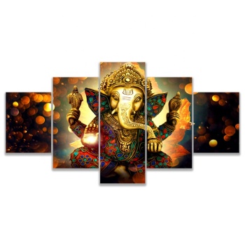 High Quality 5 Panels Canvas Print, Hindu God Portrait Canvas Print Wall Picture For Home Decoration High Quality 5 Panels Canvas Print, Hindu God Portrait Canvas Print Wall Picture For Home Decoration
