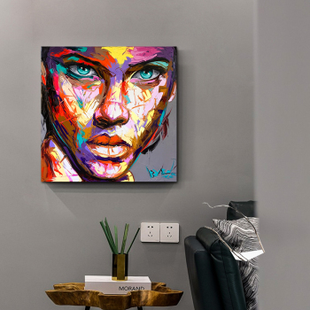 Abstract Female Portrait Graffiti Art Wall Painting Canvas Living Room Home Decoration Oil Painting