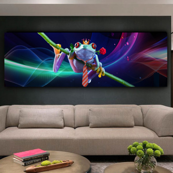Factory wholesale colorful frog picture wall decoration home sofa background wall canvas painting