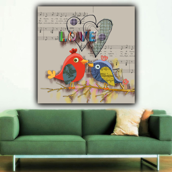 Canvas Animal Birds Wall Art Decorative Painting Prints Poster Craft Family Canvas Painting