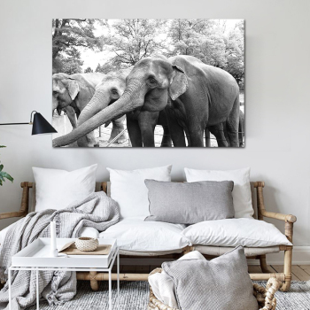 Custom print digital canvas modern painting, wall art decoration elephant animal canvas painting