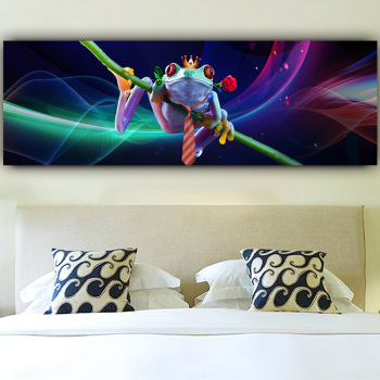 Factory wholesale colorful frog picture wall decoration home sofa background wall canvas painting