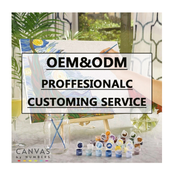OEM ODM Custom Design Kids Canvas Wall Art Canvas Oil Painting Kits DIY Paint by Numbers for Adults with Frame