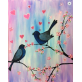 En gros personnalisé oiseau animal maison accessoires encadré toile peinture à la main peinture à l'huile pour la décoration intérieure