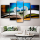 Wholesale 5 Panel Book Home Decoration Wall Art Canvas Painting for Living Room wall decor
