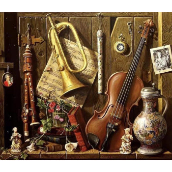 New diy digital oil painting European style beautiful life landscape flower animal decoration digital painting
