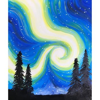 Custom Canvas Wall Art 5D Diy Crystal Homfun Diamond Painting Set Green Star Sky Diamond Paint by number for Amazon