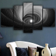 Custom picture black color art oil painting abstract print five piece oil painting modern wall decoration painting