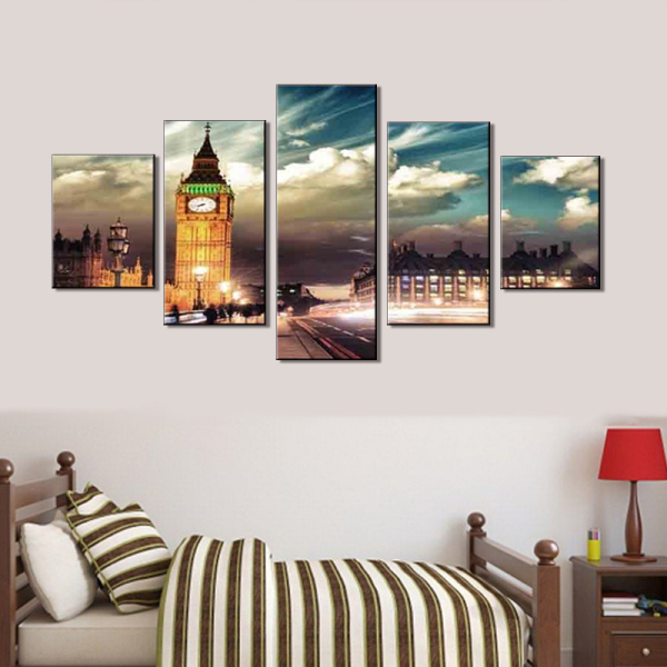 5 panels Giclee Beacon Canvas Wall Art Canvas Painting Custom Wall Paintings Art Work Painting  Living Room Wall Decoration