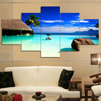 Moderne mur photos pour salon moderne 5 panneau toile impression peinture Art décoratif tableau décoration murale