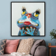 Best Selling Animals Room Decorative Framed Oil Painting Unique Home Decor Canvas Wall Art