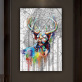 Abstract Modern Canvas Room Wall Art animal colorful Deer Oil Painting Bedroom Decor