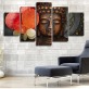 5 piezas decoración de pared moderna para el hogar pintura lienzo arte impresión HD pintura lienzo cuadro de pared para decoración del hogar arte de Buda
