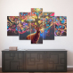 5 Pieces Canvas Art Wall Painting Decorative Animal Deer Modular Picture For Living Room Home Decor Wall Art Paints Unframed