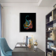High quality custom color handmade oil artworks literal decorative canvas wall painting