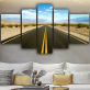 Modern   Canvas 5 Panel Road extension Expressway scenery Wall Art Poster HD Print Painting Modular Pictures