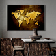 Custom order wholesale wall art geographical map bedroom wall decoration canvas printing painting