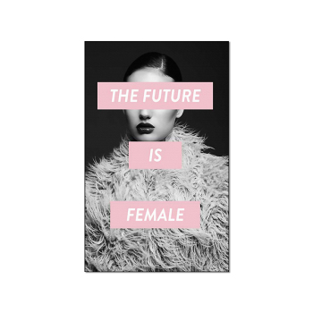 Custom Personal Single Panel Big Size The Future is Female Women Poster Painting Modern Home Decor Canvas Oil Painting